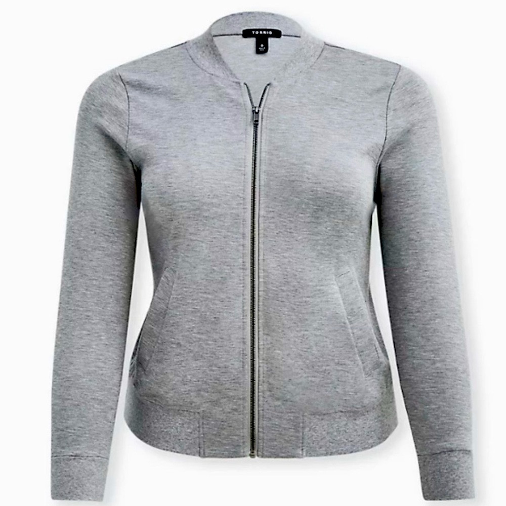 Torrid Grey Bomber Jacket
